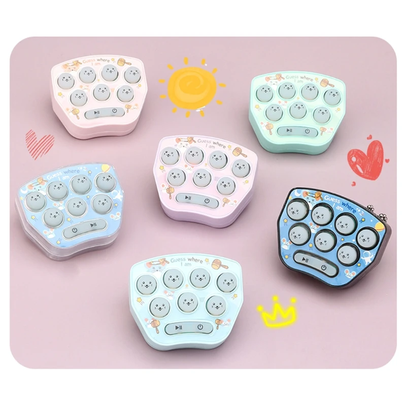 

Электрическая настольная игра музыкальный Whac-A-родинка, набор игрушек для рук, Реалистичная доска для захвата со светодиодной подсветкой и ...