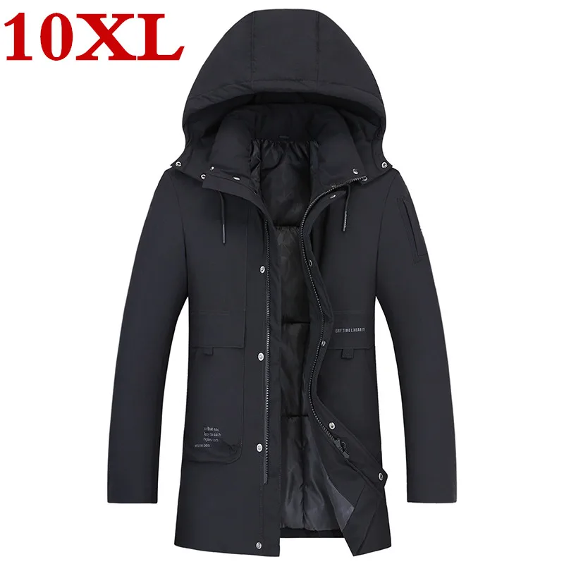 Зимние новые парки размера плюс 10XL 9XL для курток с капюшоном брендовая