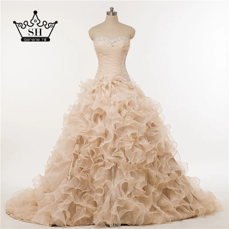 Настоящая фотография Розовый корсет с оборками свадебное платье бисером бальное