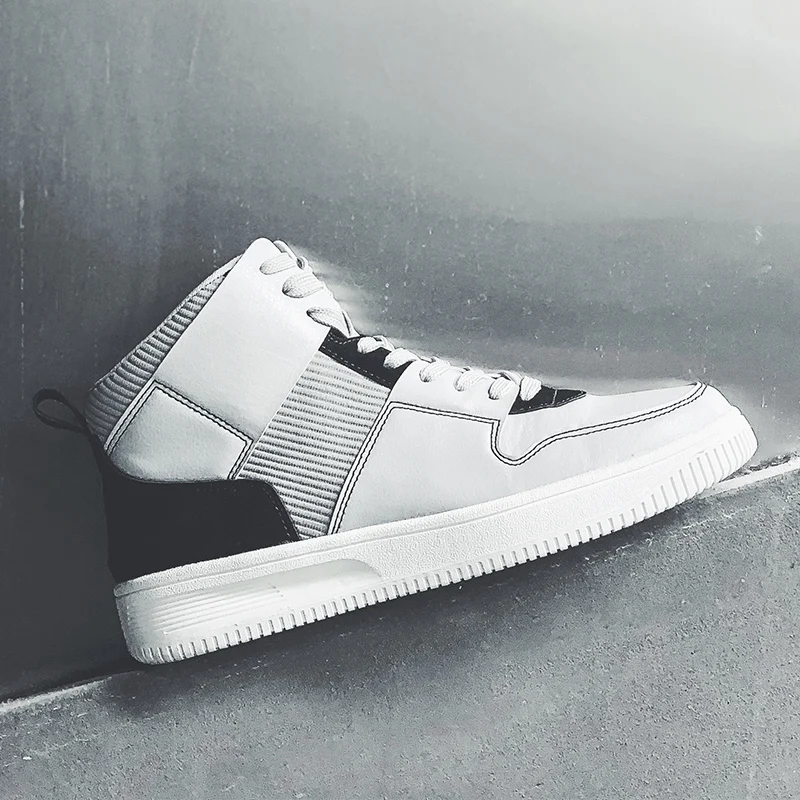 

New Fashion Men's High Top Vulcanized Shoes Hot Autumn Winter Flat Casual Shoes Male Sneakers Comfortable Tenis Masculino Adulto