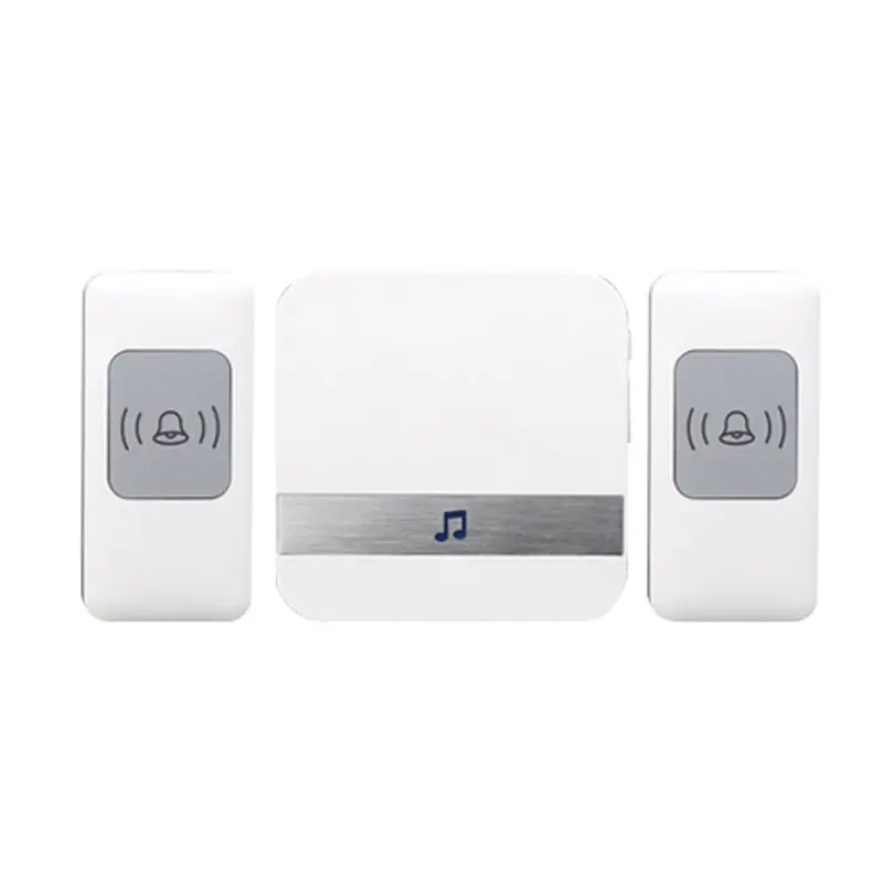 

Chime With Multi-emitters & Receivers Wireless Door Bell Kits Power by 110-220V Cordless Doorbell SOS Emergency Button Ring