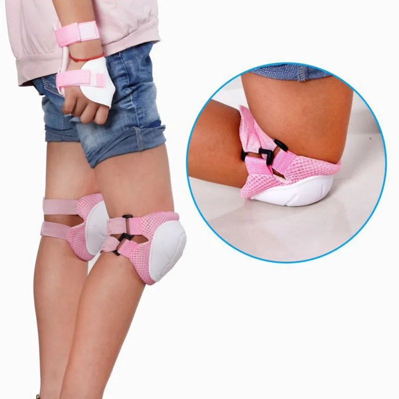 

6PC/Set Kids Knee Elbow Pads with Wrist Guards Protector Gear Outdoor Riding Roller Skating Safety Protective Gear Set Age3-8