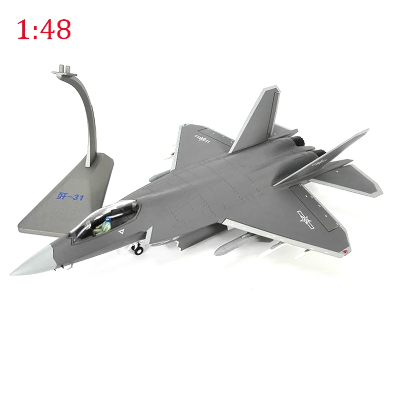 1/72, 1/48 масштаб, сплав, самолет, китайские ВВС, J-31, Gyrfalcon Fighter J31, модель, игрушки для детей, подарок для коллекции