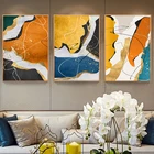 Современная Абстрактная живопись красочные золото Фольга плакат Холст Картина Wall Art скандинавский принт скандинавские украшения для Гостиная Спальня