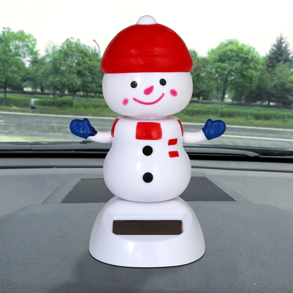 Украшение на солнечных батареях для автомобиля 2019 Рождественская игрушка