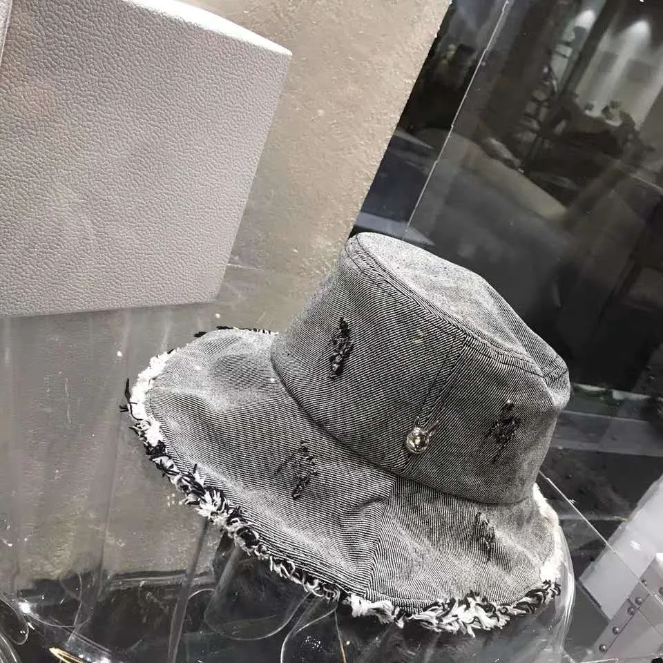 Корейская версия стильных джинсов шляпа в рыбацком стиле с большими полями Ретро