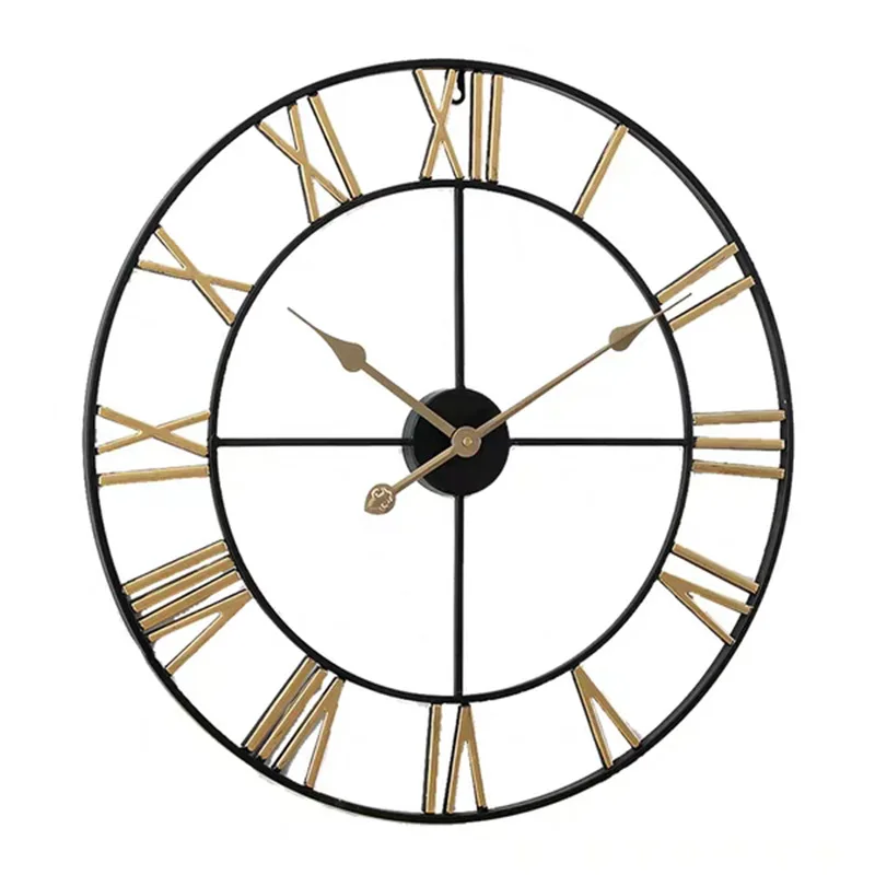 

Large Metal Wall Clock Silent Creative Simple Fashion Retro Design Wall Clocks Living Room Orologio Parete Art Decoration EA50ZB