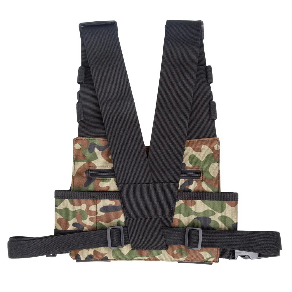 Universal Hands-Free Radio Vest Chest Rig Harness Bag Holster for Two Way Radio  Multifunction Universal Radio Chest Harness Bag