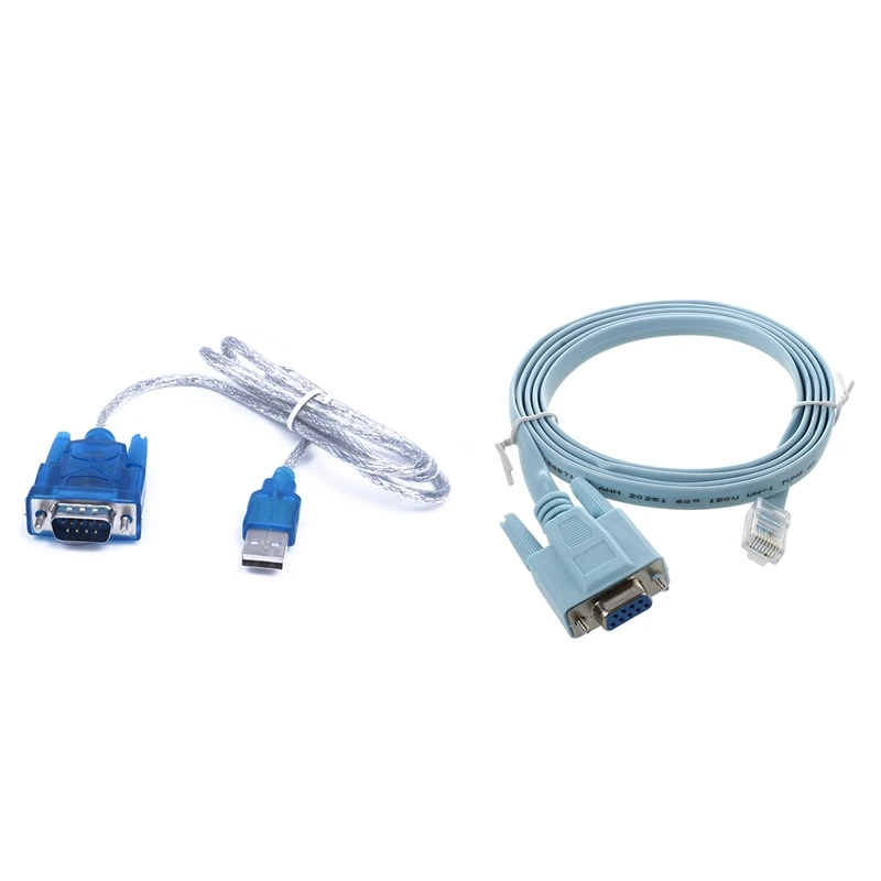 1 шт. Usb к Rs232 Серийный 9 контактный Db9 кабель адаптер конвертер & 4.9Ft Rj45 мужчины