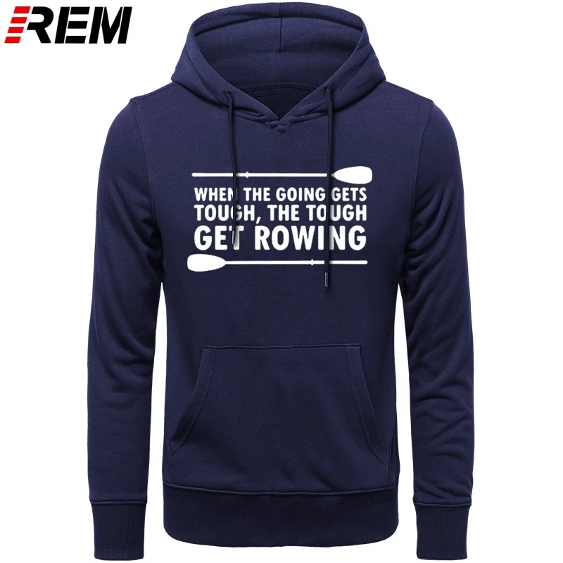 

REM Rowing Printed Hoodies Men Oversized Men's Sportswear 100%Cotton LONG Sleeves O-Neck Rower Hoodies, Sweatshirts