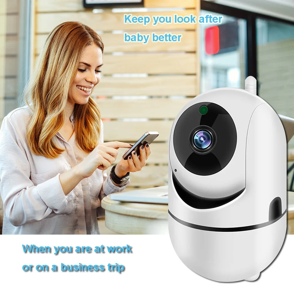 wifi baby monitor with camera 1080p hd video baby sleeping nanny cam two way audio night vision home security babyphone camera free global shipping