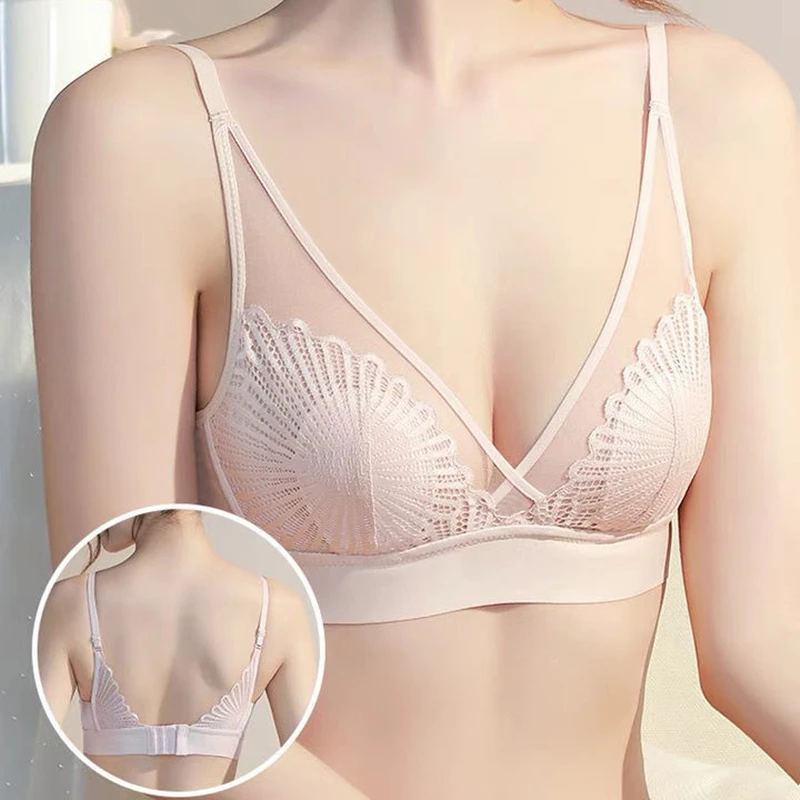 

Sexy Lace Seamless Women's Large-Size Underwear, Big Breasts, Small Breasts, Women's Bras, Gather-Up, Adjustable Women's Beauty