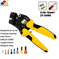 hand tools mini type self adjustable crimping plier vsc10 16 4a special 23 5awg four sided crimp tweezers knife