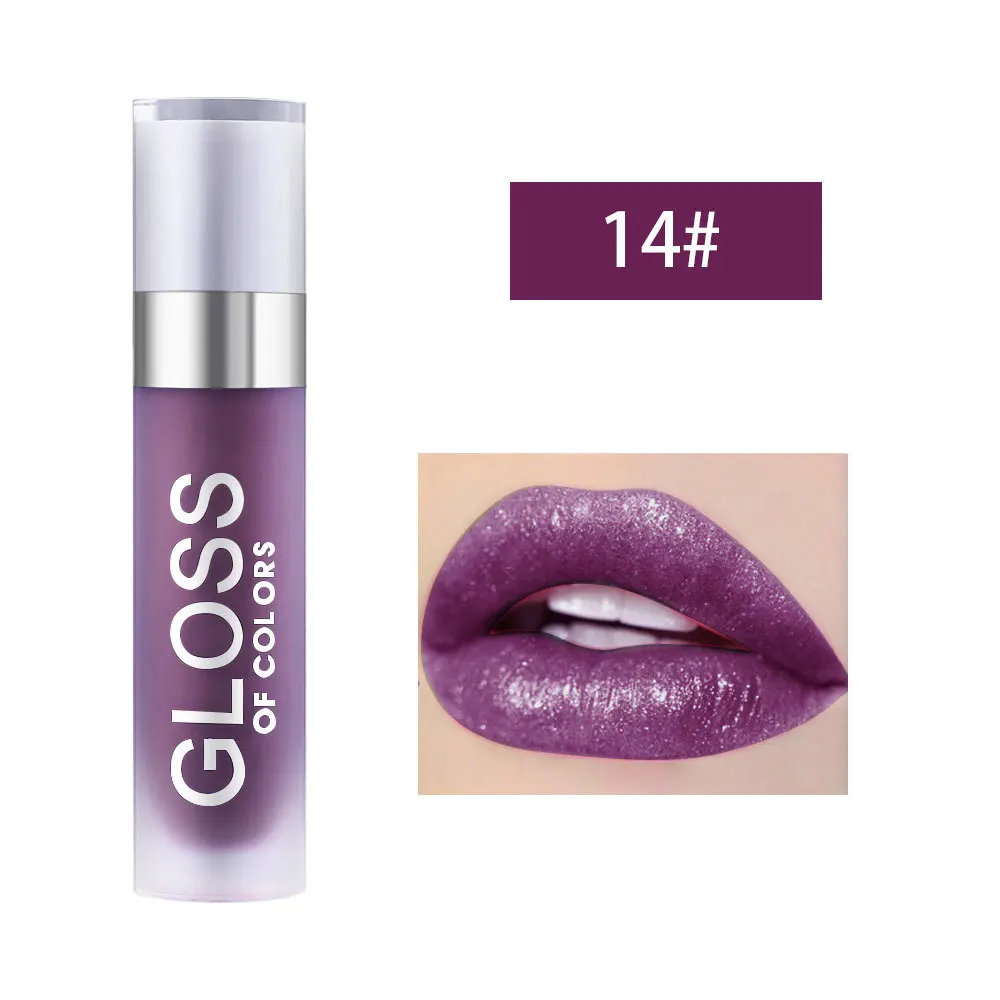 Матовая губная глазурь блеск для губ стойкий блеск для губ водостойкий макияж бальзам для губ 15 цветов - Цвет: 14