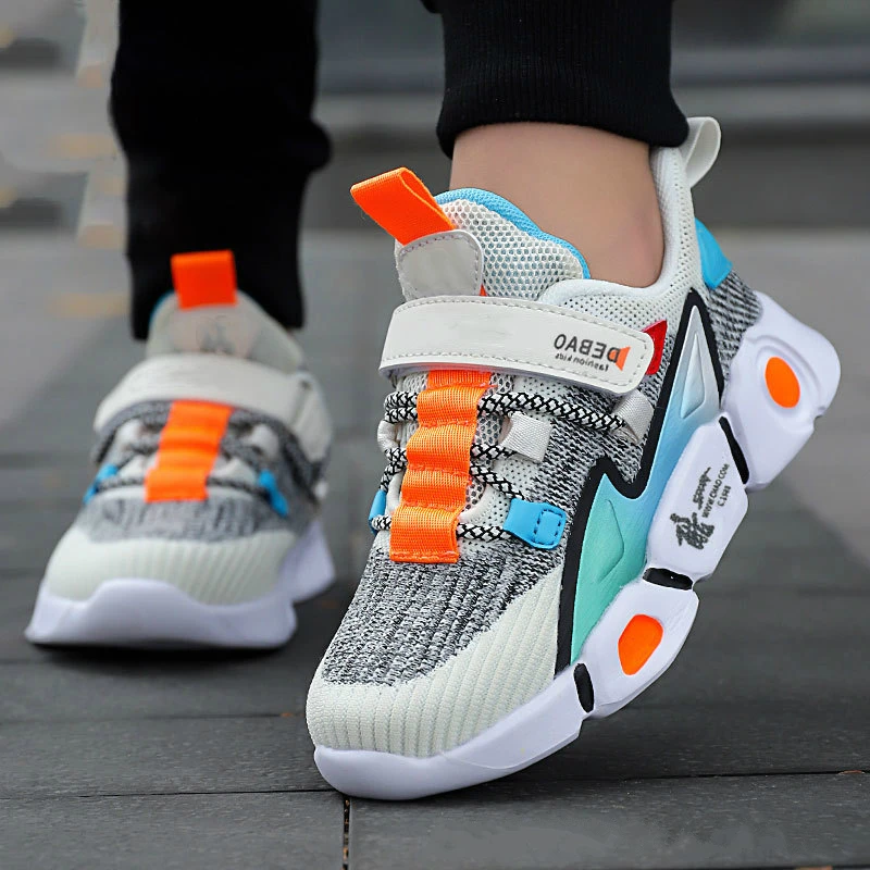 Детские кроссовки для мальчиков и девочек дышащие мягкие Нескользящие