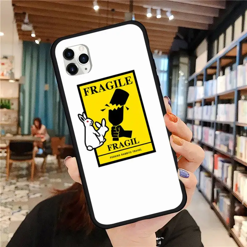 

Japan ins trend rogue rabbit pattern design Phone Case for iPhone 11 12 pro MINI XS MAX 8 7 6 6S Plus X 5S SE 2020 XR