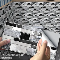27pcspack 20x10cm grey agate black marble bricks pvc self adhesive wall stickers diy bathroom kitchen wall tile stair sticker