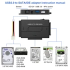 Высокоскоростной адаптер SATA-USB IDE, 5 Гбитс, USB 3,0, кабель Sata 3 для жестких дисков 2,5, 3,5, HDD, SSD, конвертер, адаптер IDE SATA