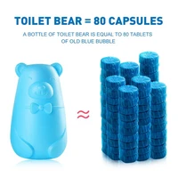 automatic flush toilet cleaner helper toilet cleaner detergent treasure bear shaped deodorizer home restroom accessories