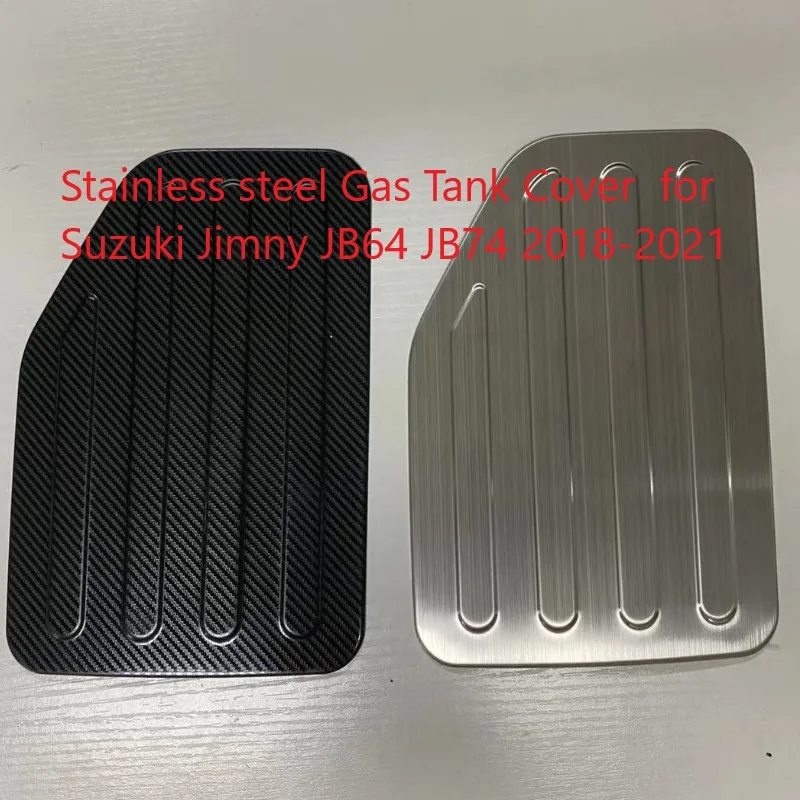 Купи Car Gas Tank Cover Stainless steel Black Silver for Suzuki Jimny JB64 JB74 2018-2020 Oil Fuel Tank Cap Cover Decoration Stickers за 1,080 рублей в магазине AliExpress