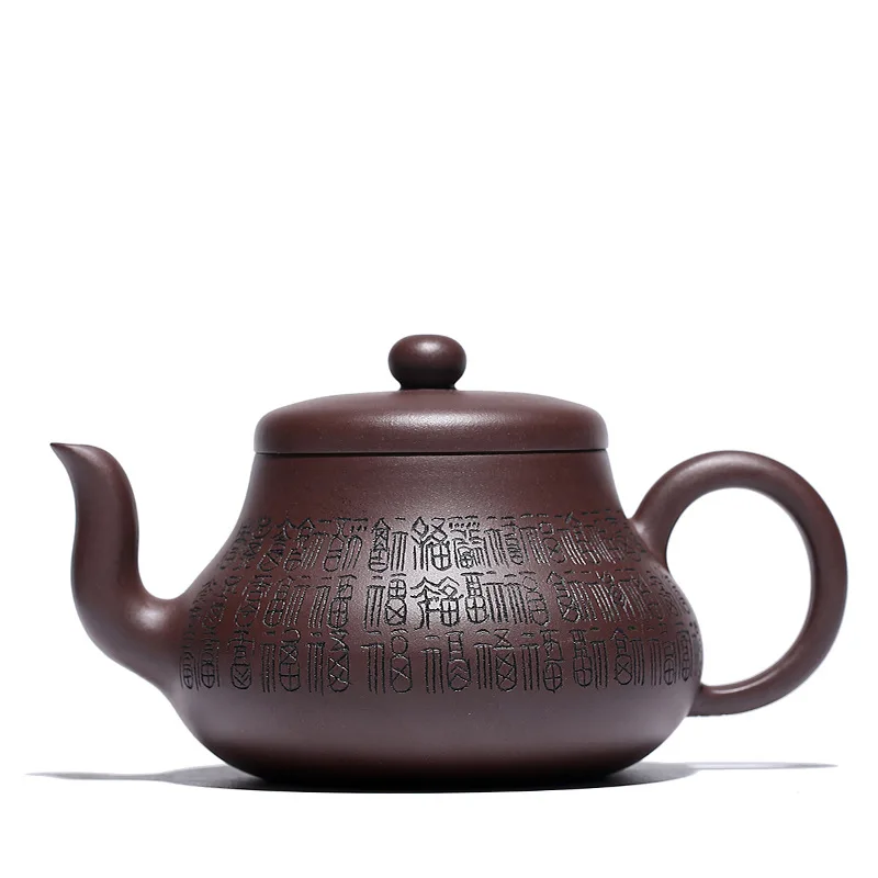 

Yixing Zisha tea set original mine old purple clay Junde teapot hand carved all handmade teapot