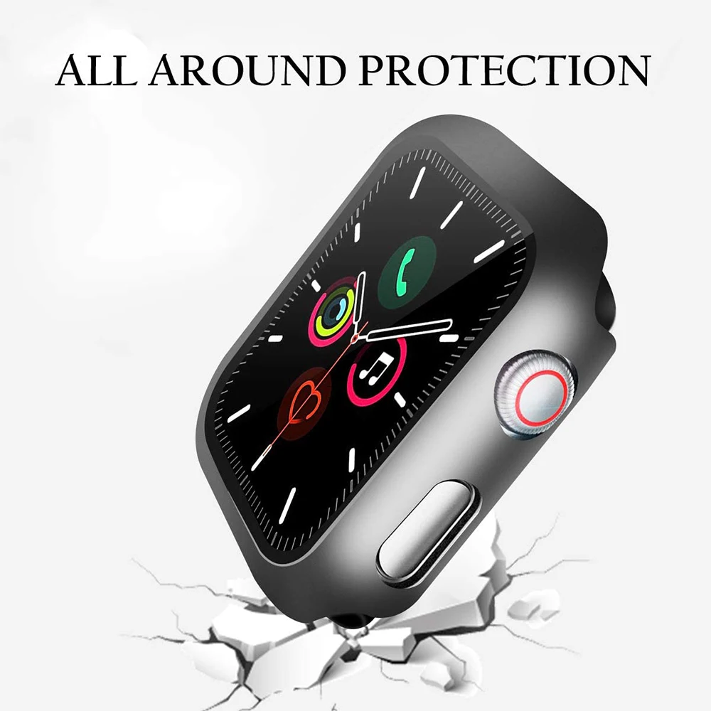 Стеклянный чехол для Apple Watch Serie 5 4 44 мм 40 iWatch 3 2 42 38 Закаленное защитное покрытие