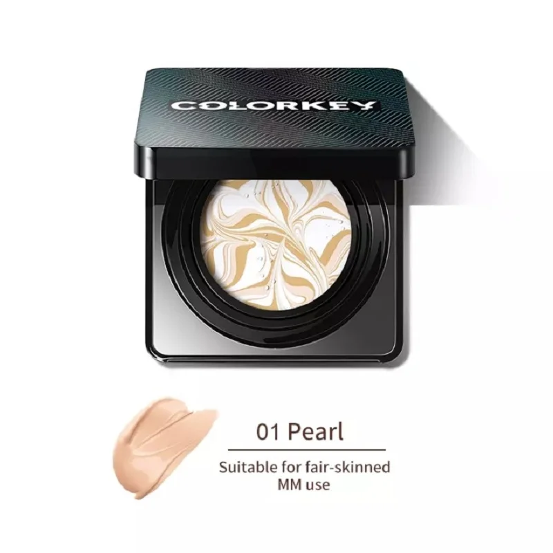 

Colorkey Concealer Foundation Cream Hyaluronic Acid Cushion Oil Control Compact Moistrizing BB Cream Natural Face Makeup TSLM1