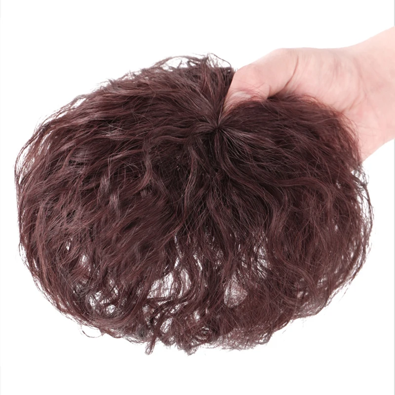 TALANG Hair Covering White Hair Natural Invisible Seamless Hair Clip In Hair Corn hair Hairpiece Synthetic Fake Bang Hair Women