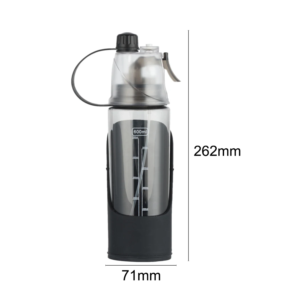 600 мл портативная наружная бутылка для воды человека собаки двойного назначения