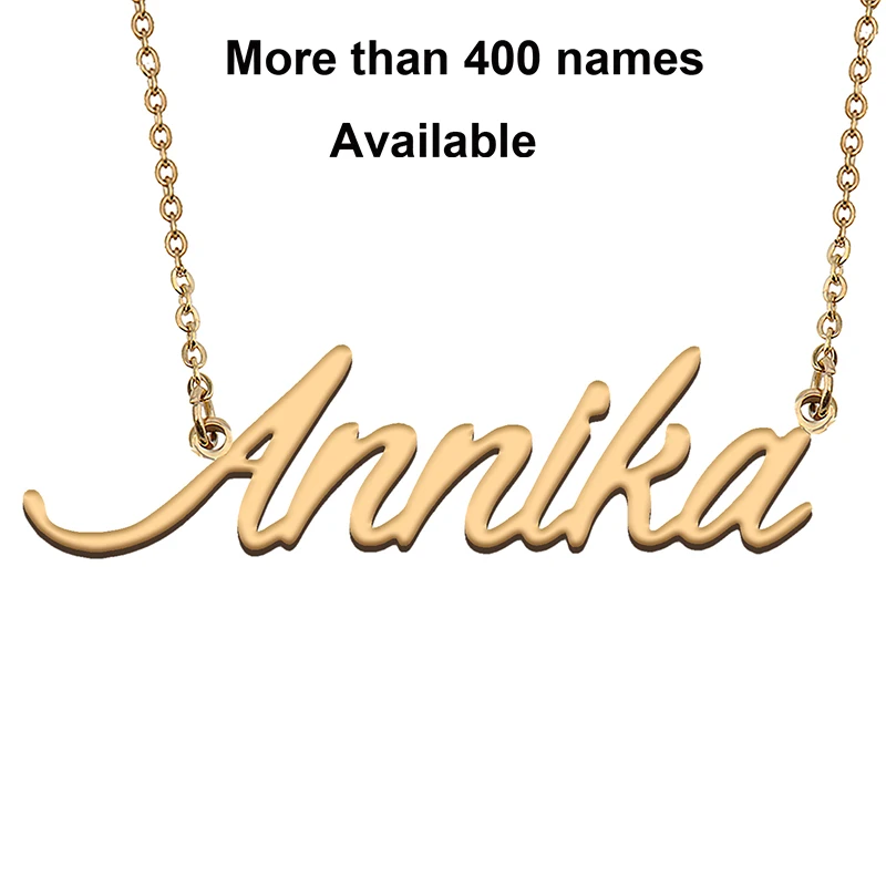 

Cursive Initial Letters Name Necklace for Annika Birthday Party Christmas New Year Graduation Wedding Valentine Day Gift