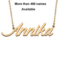 cursive initial letters name necklace for annika birthday party christmas new year graduation wedding valentine day gift
