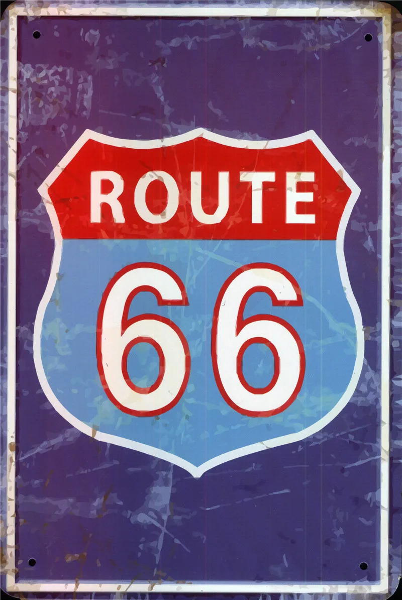 Metalplate Decorative Posters Map Aesthetic Room Decor Route 66 Decor for Kitchen Metal Sign Garden Posters for Outside Home