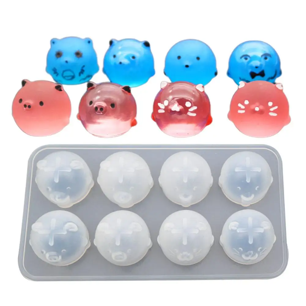 2020 новинка из хрустальной Эпоксидной Силиконовые формы 8 даже цыплят Медведя