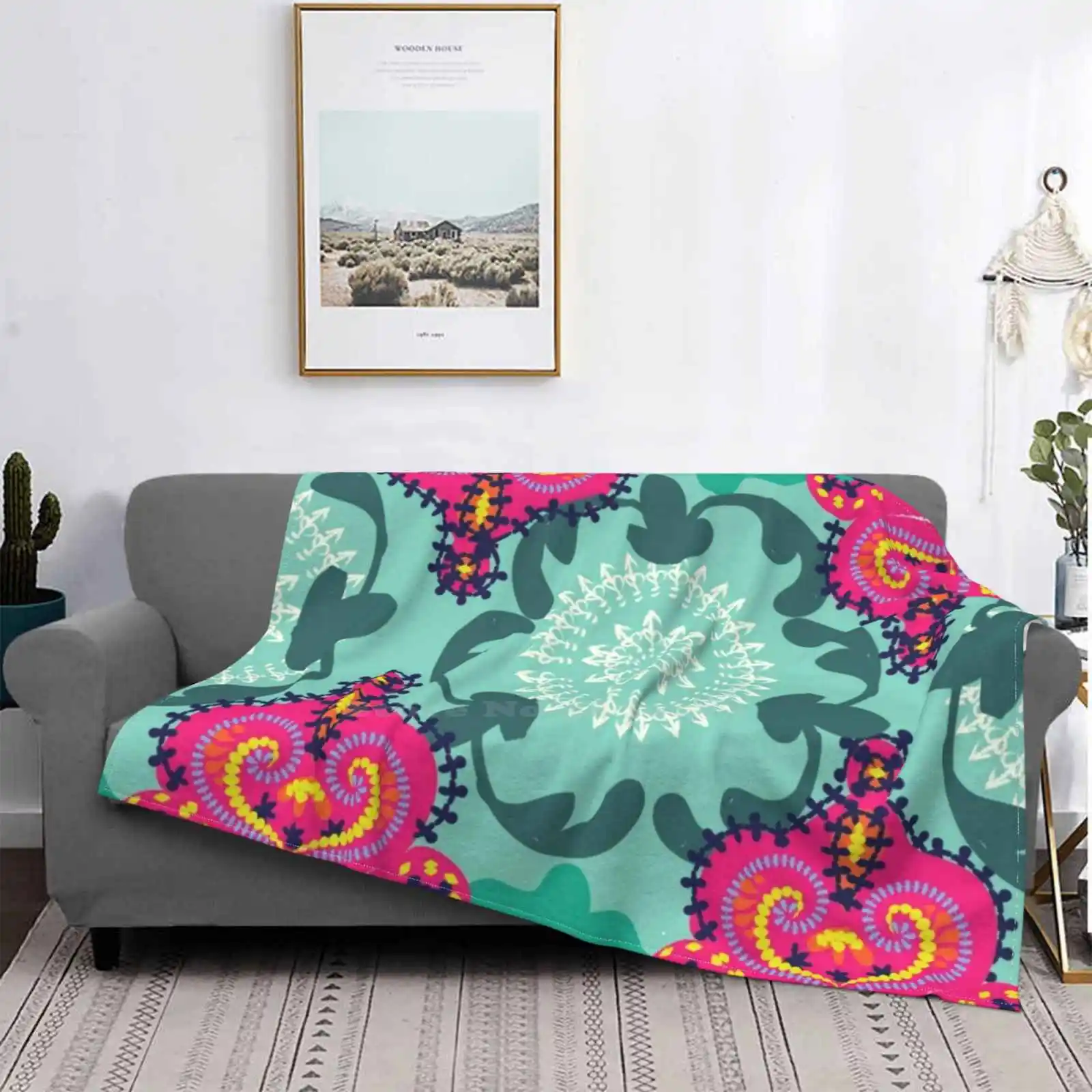 Шикарное одеяло в стиле бохо мягкое теплосветильник легкое тонкое украшение