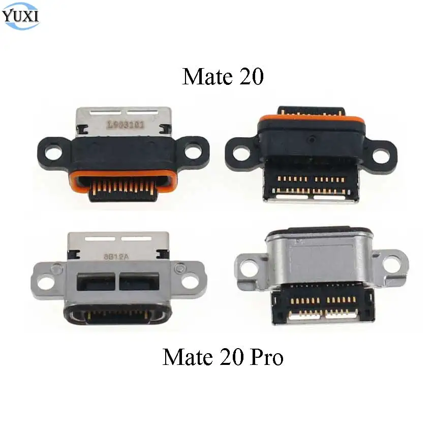 

YuXi 2pcs For Huawei Honor V20 P30 Pro Mate 20 Pro 20X Micro USB Jack Charging Port Connector Charge Dock Socket Plug