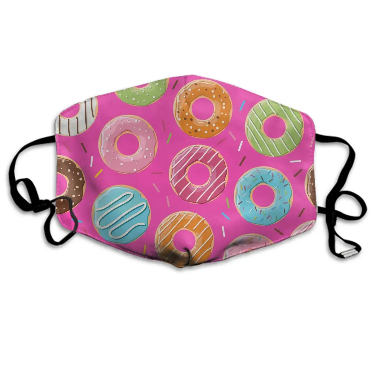 

Comfortable Two Layer Dust Mask, Soft Pink Donut Face Mask Cover Mouth for Adults and Teens