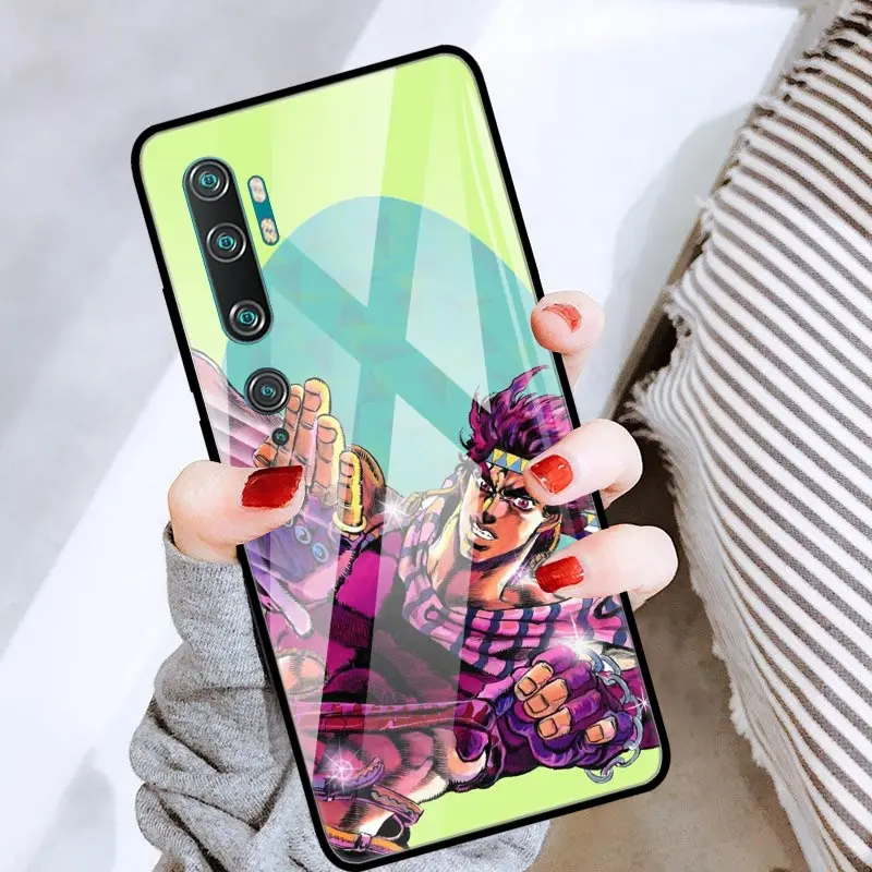 

JoJo Bizarre Adventure Case for Xiaomi Redmi K30 5G K20 8A Note 8T 8 7 6 Mi 10 Pro CC9 A3 Tempered Glass Shell Phone Coque