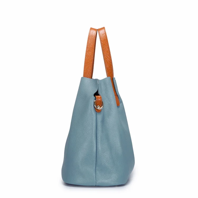 

Leather bag woman 2021 new lychee-print edges female bag hand-held one-shoulder slanted bag soft