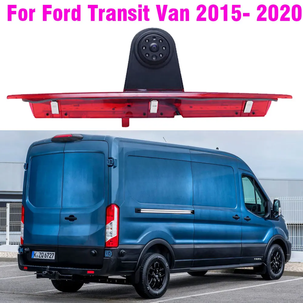 Car Brake LED Light Backup Camera For Ford Transit Van  2015-2020  Parking Reverse Camera +7''Monitor Night Vision Guide Line IR