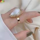 Кольцо женское с жемчугом, регулируемое, кольцо для указательного пальца