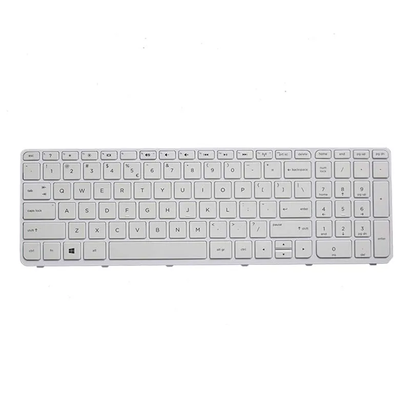 Клавиатура для ноутбука HP pavilion 15 N E 15E 15N T t N000 N100 N200 E000 E100 белый/черный с