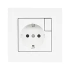 EU 16A настенный выключатель, светильник, клавишный переключатель, кнопочный переключатель, 1 банда, 1 способ включениявыключения, 250 В, белый цвет, модульная панель из поликарбоната