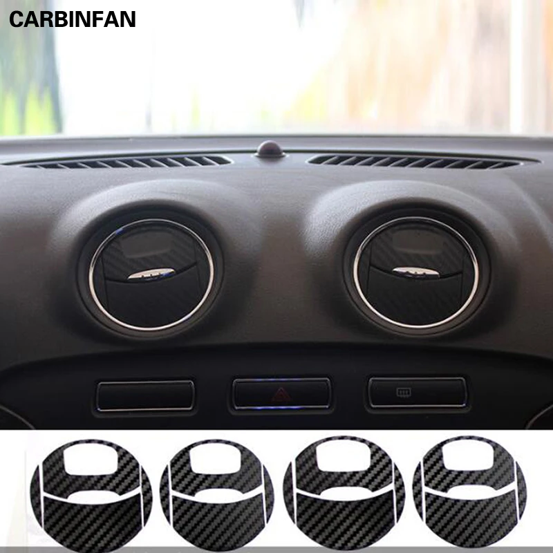 Автомобильные аксессуары углеродное волокно наклейки на выход кондиционера