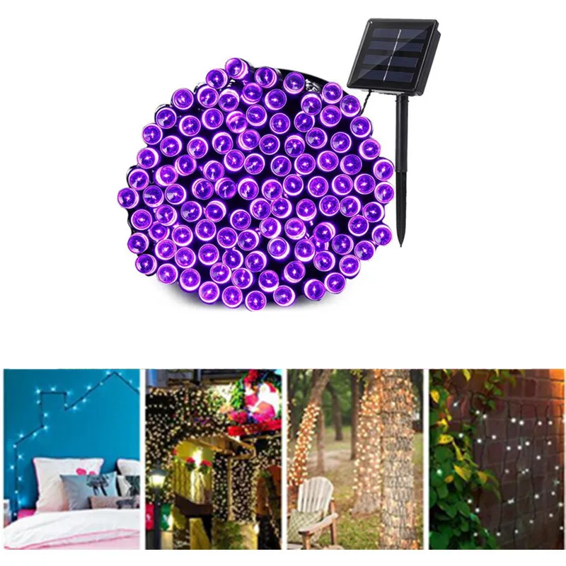 100/200 светодиодов солнечный светильник на открытом воздухе Водонепроницаемый 8