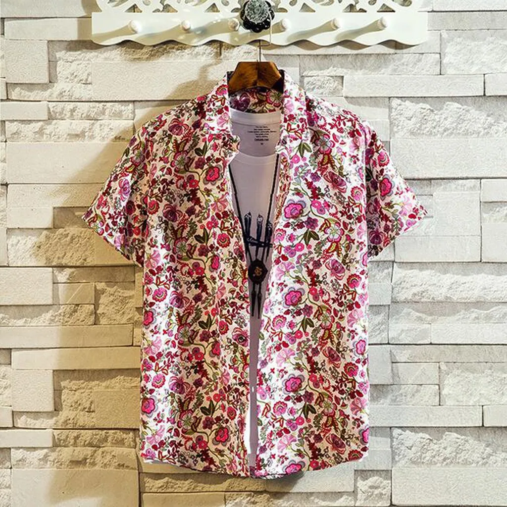 Мужская Повседневная рубашка с коротким рукавом и отложным воротником 3 30 | Спорт