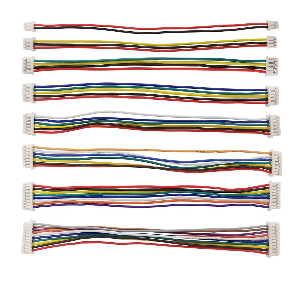 

10 шт. JST 1,25 мм одноголовый/двойной проводной кабельный разъем микро JST шаг 1,25 мм 2/3/4/5/6/7/8/10 контактный гнездовой разъем электронный провод