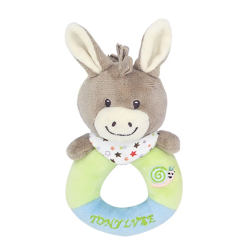 

Baby Car Seat Toys Infant Soft Plush Rattle Ring Bell Cute Plush Animal Doll Early Development Hanging Stroller Toys for Newborn