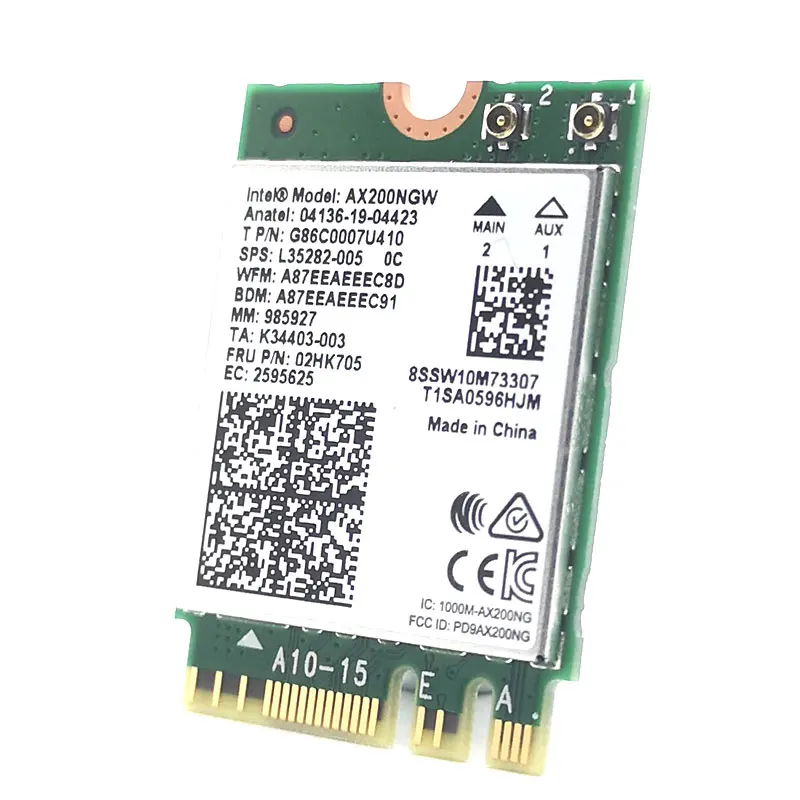Беспроводной M.2 Wifi 6 Intel AX200 2974 Мбит/с Bluetooth 5 1 Wlan 802.11ax MU MIMO NGFF Wi Fi карта AX200NGW|Сетевые