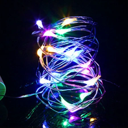RGB Светильники в форме винных бутылок 2 м 20 светодиодный S серебро Медный провод бутылка светильники-пробка светодиодный Батарея светящиеся гирлянды для рождественских праздников Свадебная - Испускаемый цвет: RGB