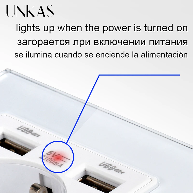 Модули UNKAS B8 Бесплатная комбинация Новая европейская/французская розетка 16 А